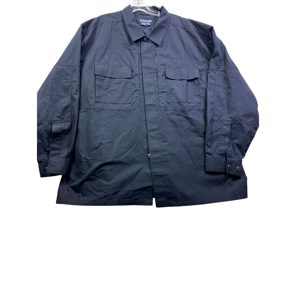 5.11 Tactical Series Men's Black Long Sleeve Work Shirt Size 3XL Tall